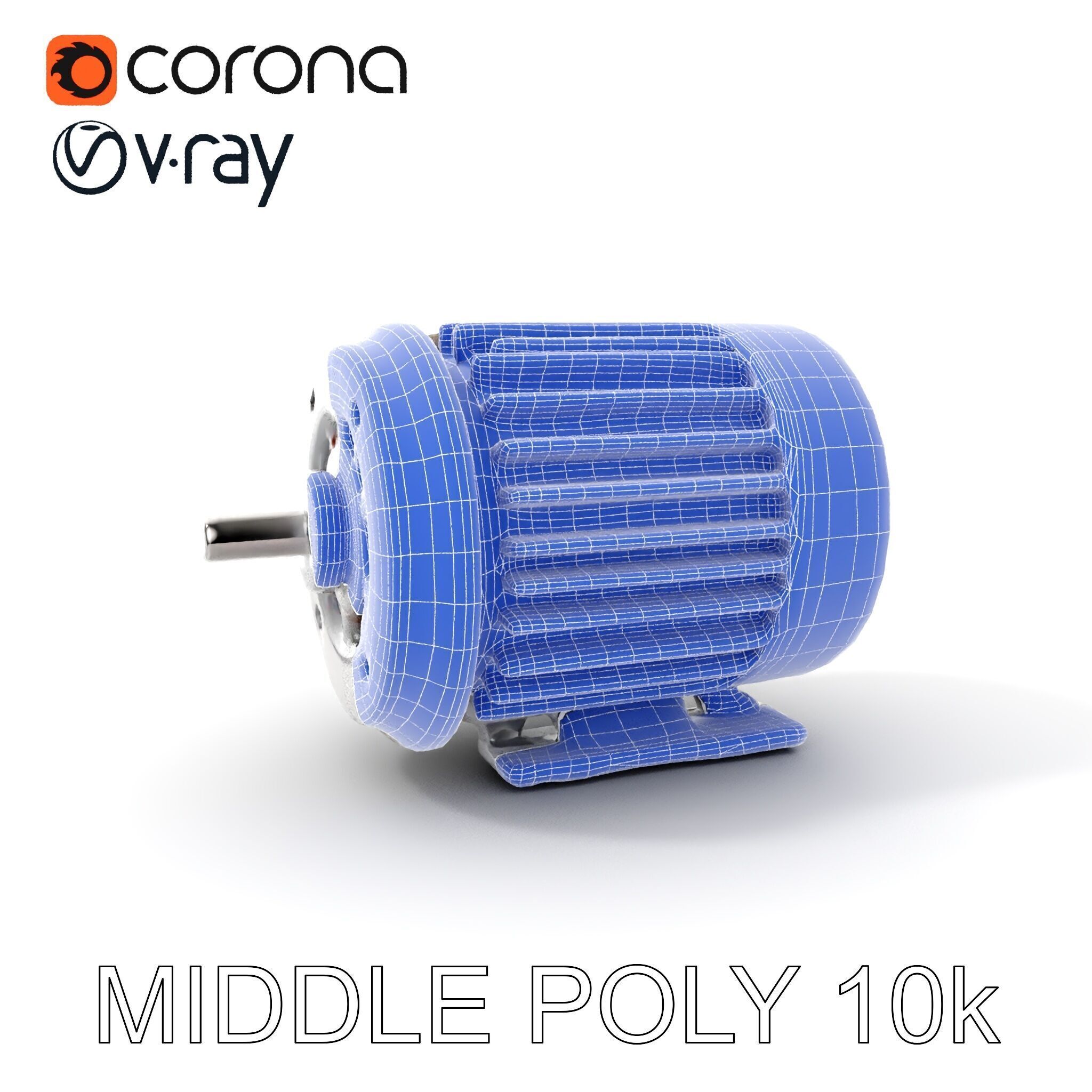 Electric Motor Model Pack  Detailed and Versatile Low-poly 3D model_6