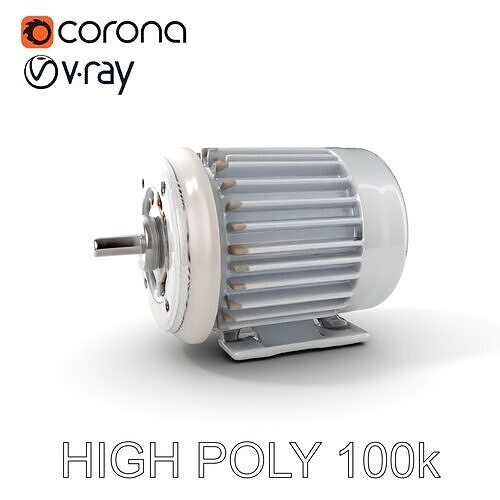 Electric Motor Model Pack  Detailed and Versatile Low-poly 3D model