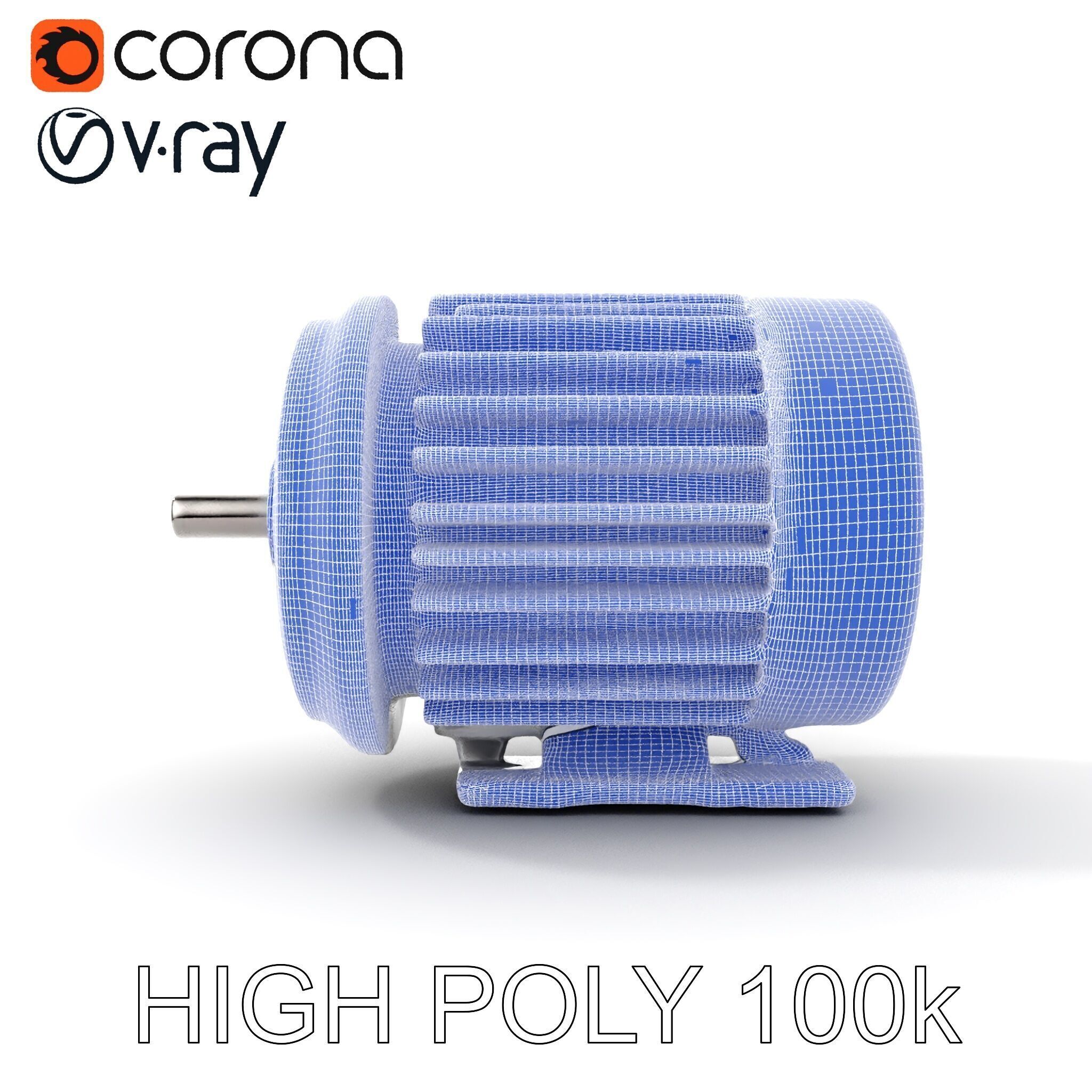 Electric Motor Model Pack  Detailed and Versatile Low-poly 3D model_26