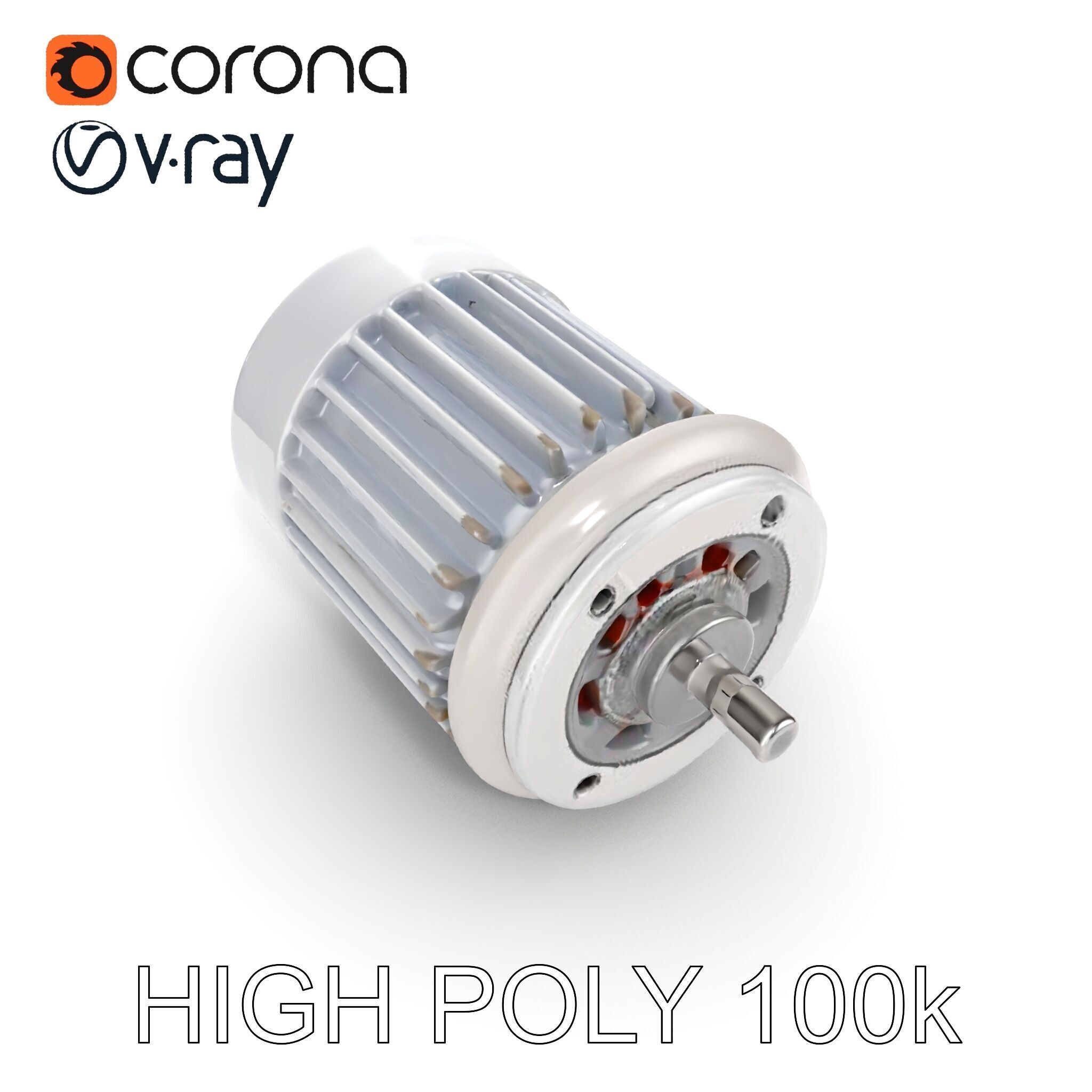 Electric Motor Model Pack  Detailed and Versatile Low-poly 3D model_15