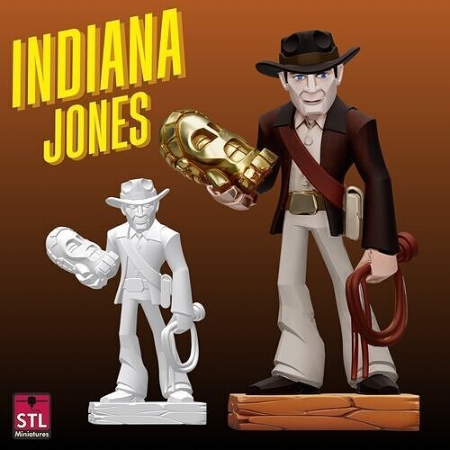 Indiana Jones Comic Style FanArt 3D print model