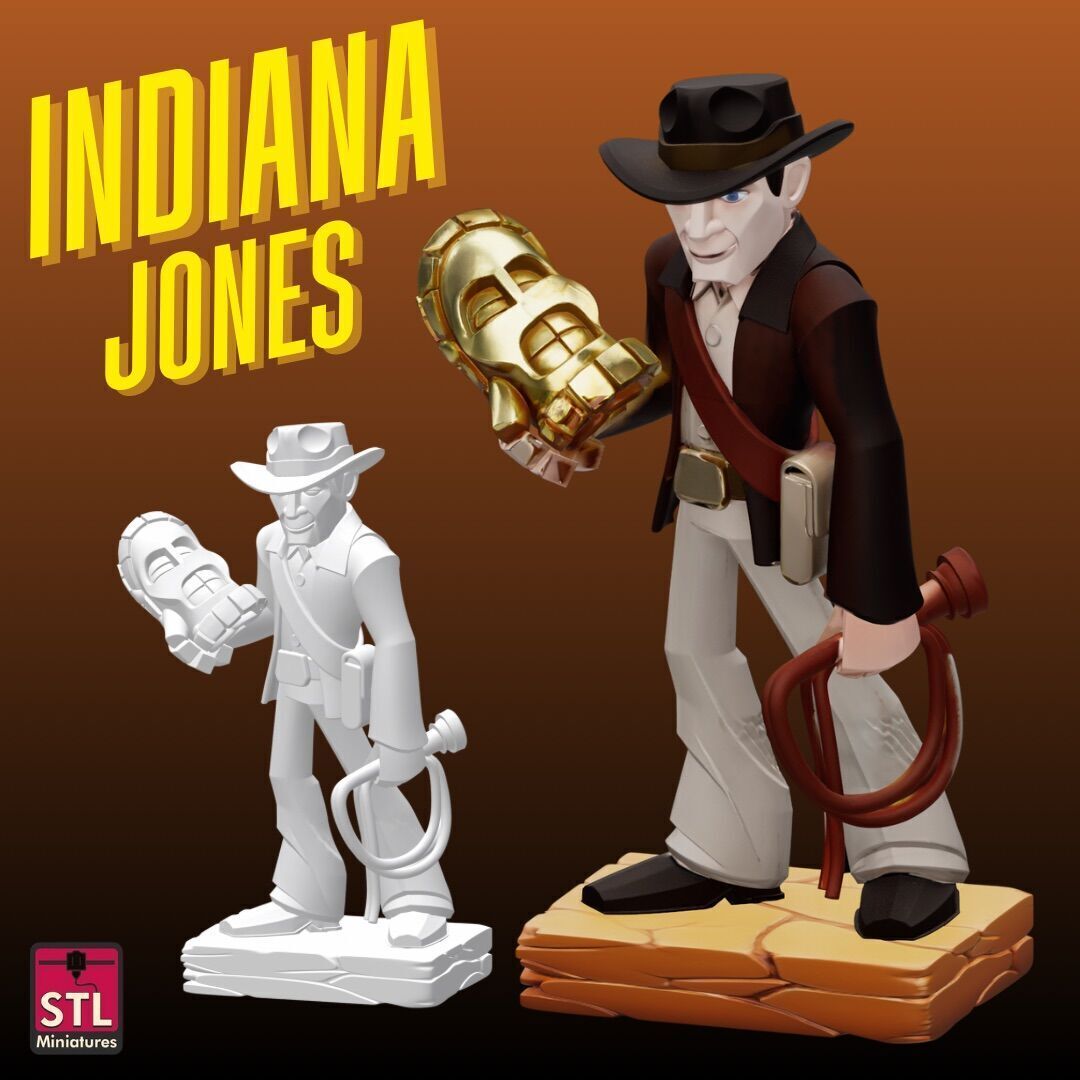 Indiana Jones Comic Style FanArt 3D print model_1