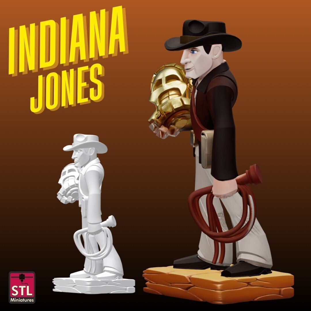 Indiana Jones Comic Style FanArt 3D print model_2