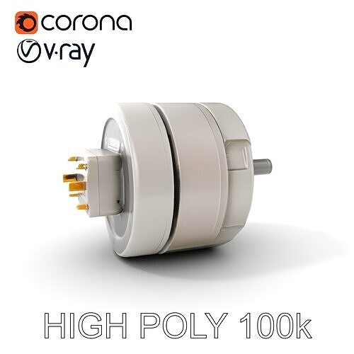 Electric Motor Component D Model Pack Low-poly 3D model
