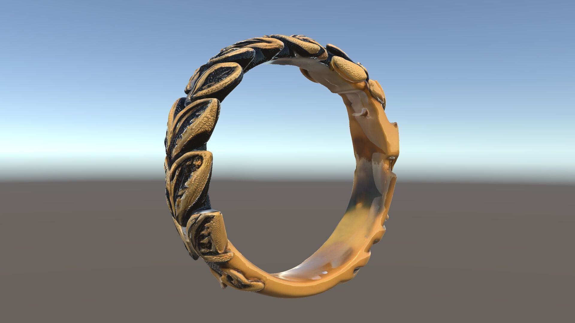 Laurel Leaf Ring Model Pack Low-poly 3D model_5