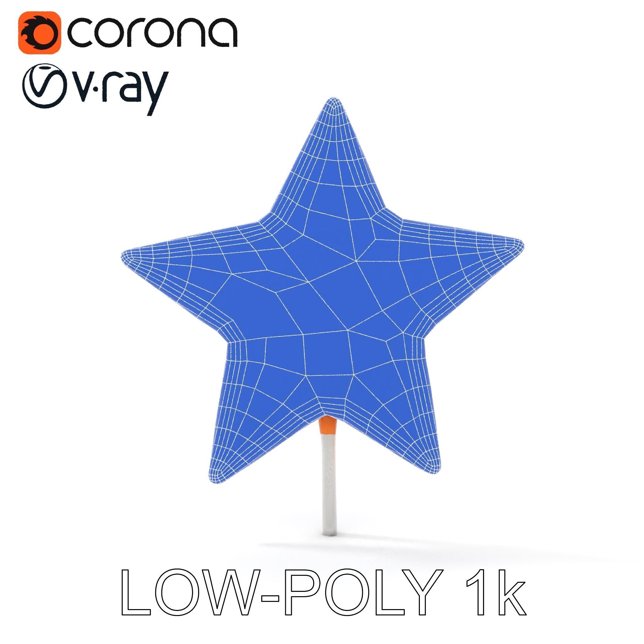 Rustic Star Decoration Model Pack Low-poly 3D model_29