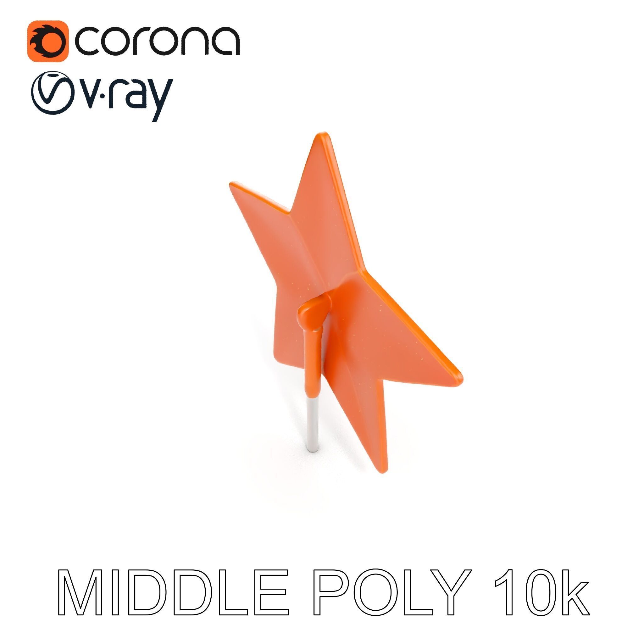 Rustic Star Decoration Model Pack Low-poly 3D model_16