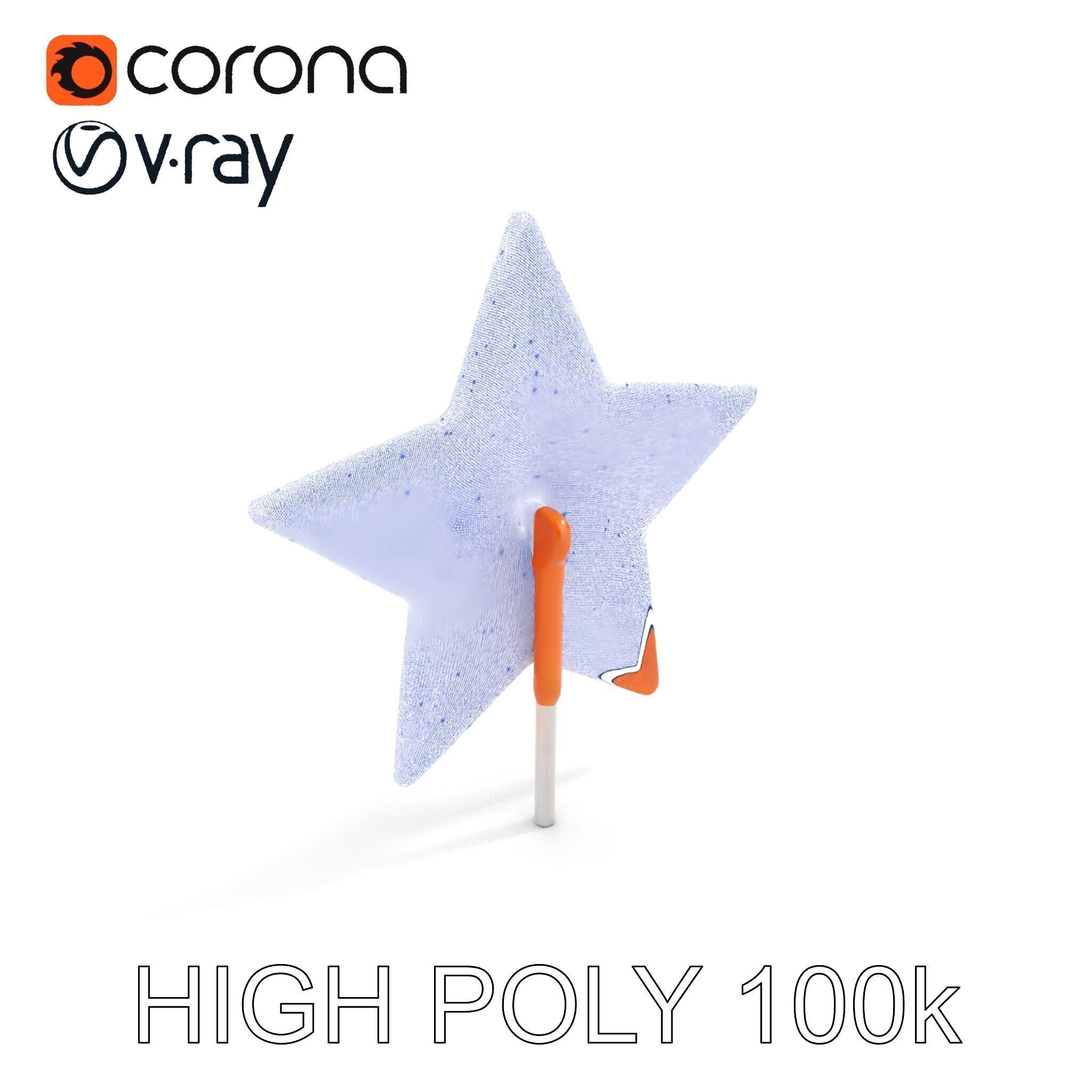 Rustic Star Decoration Model Pack Low-poly 3D model_12