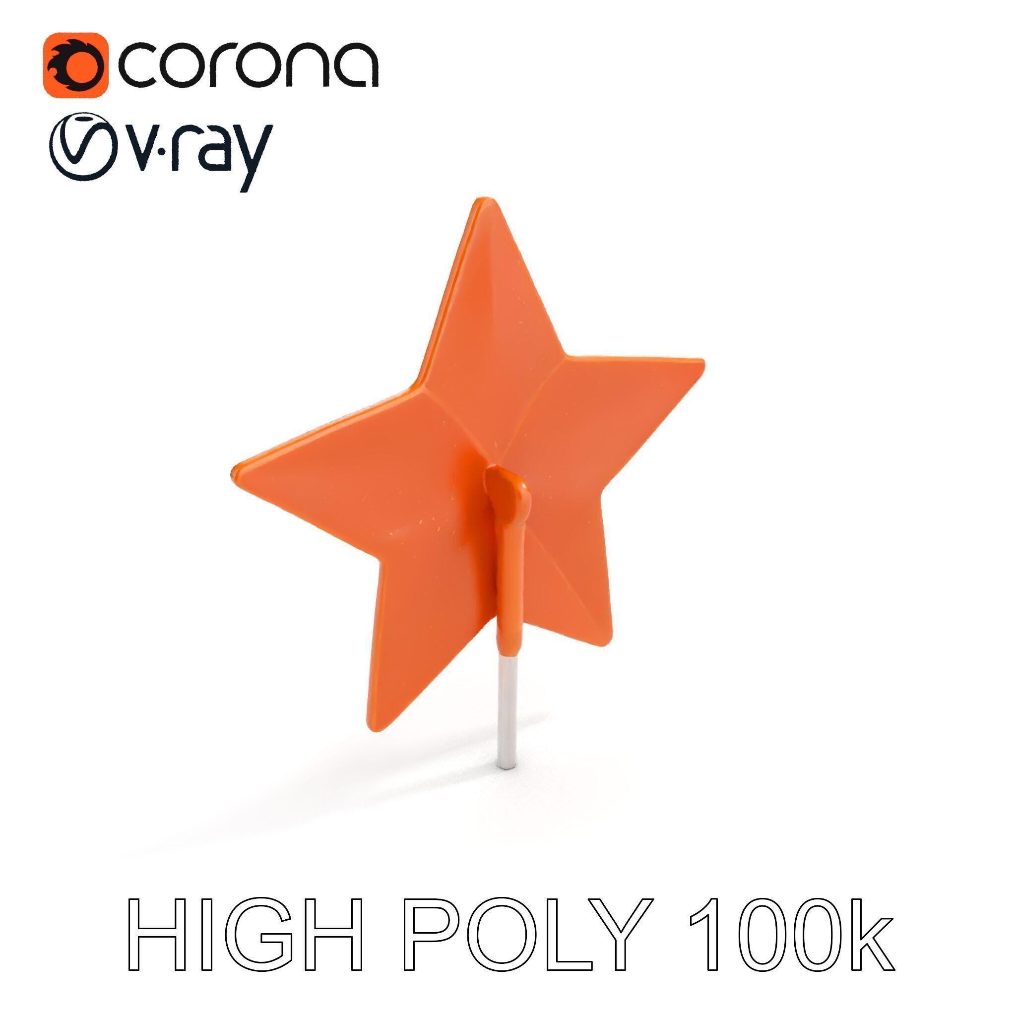 Rustic Star Decoration Model Pack Low-poly 3D model_24