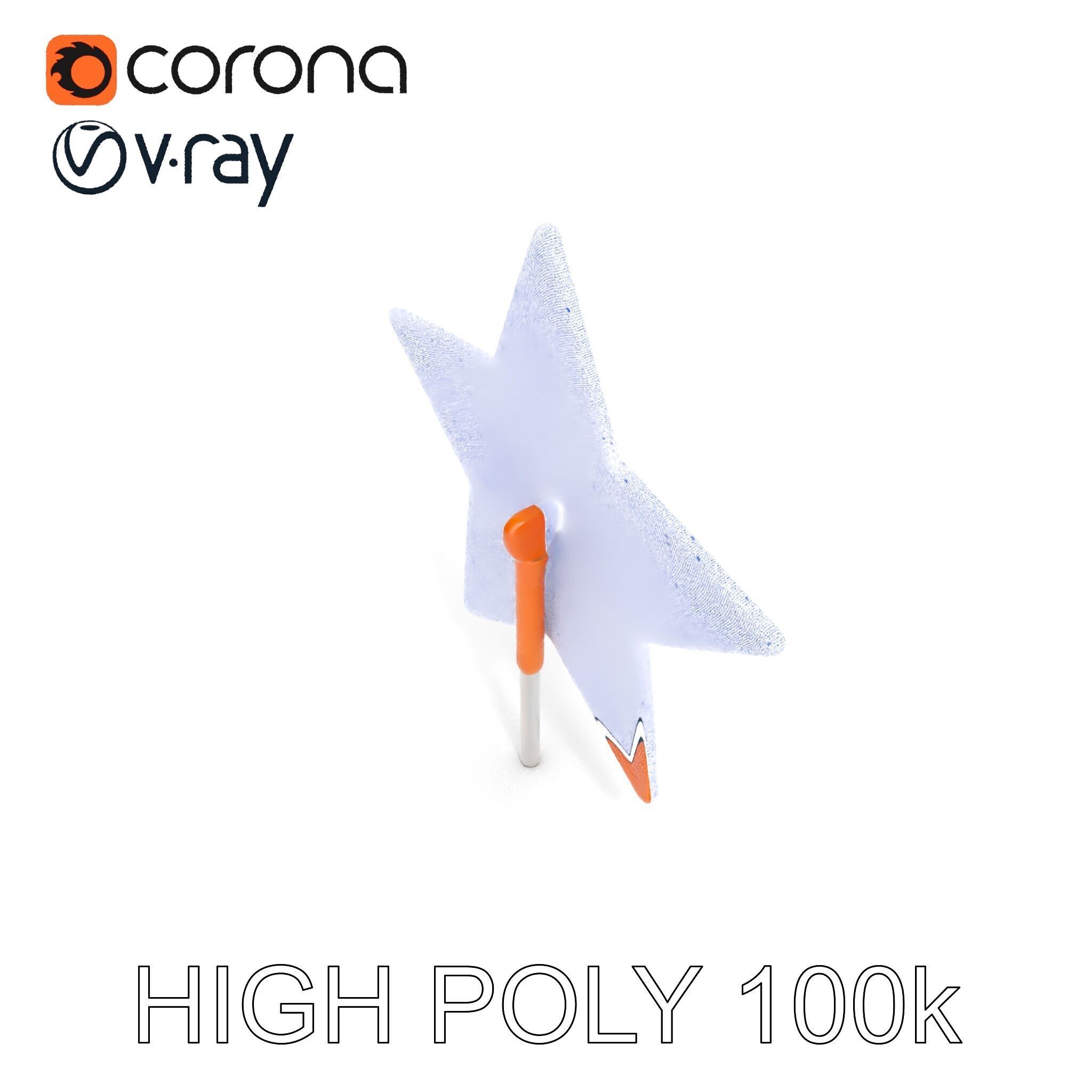 Rustic Star Decoration Model Pack Low-poly 3D model_18