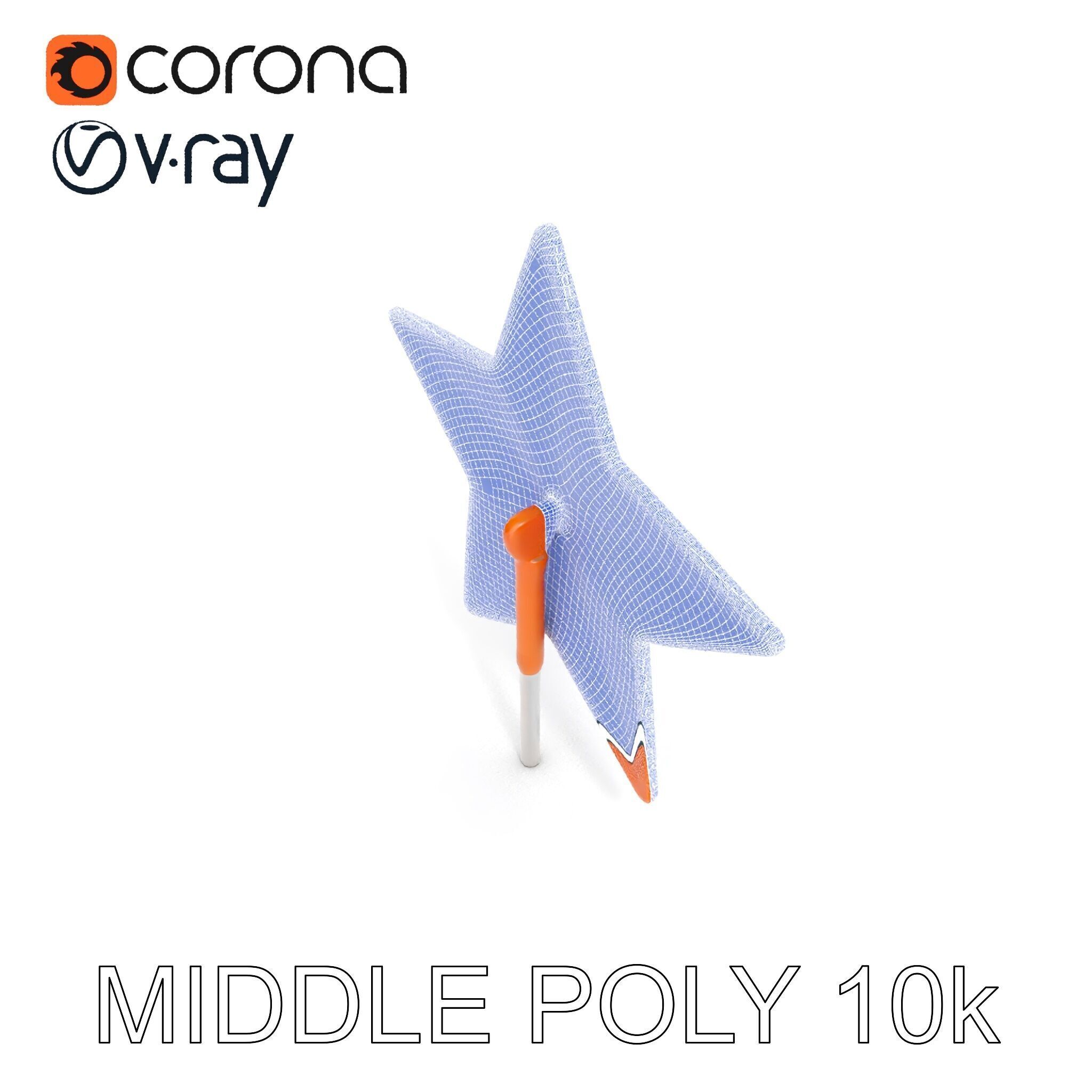 Rustic Star Decoration Model Pack Low-poly 3D model_22