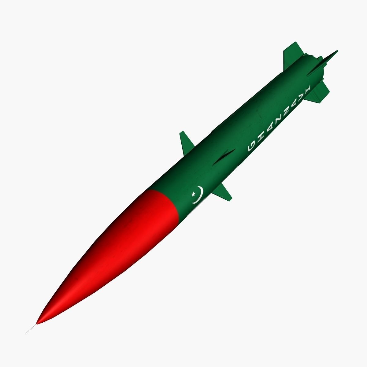 Hatf-III Ballistic Missile 3D model_8