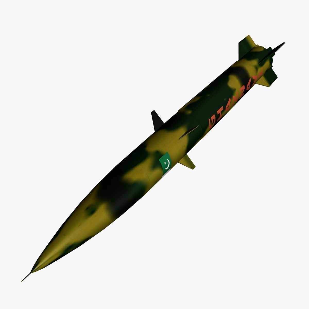 Hatf-III Ballistic Missile 3D model_4