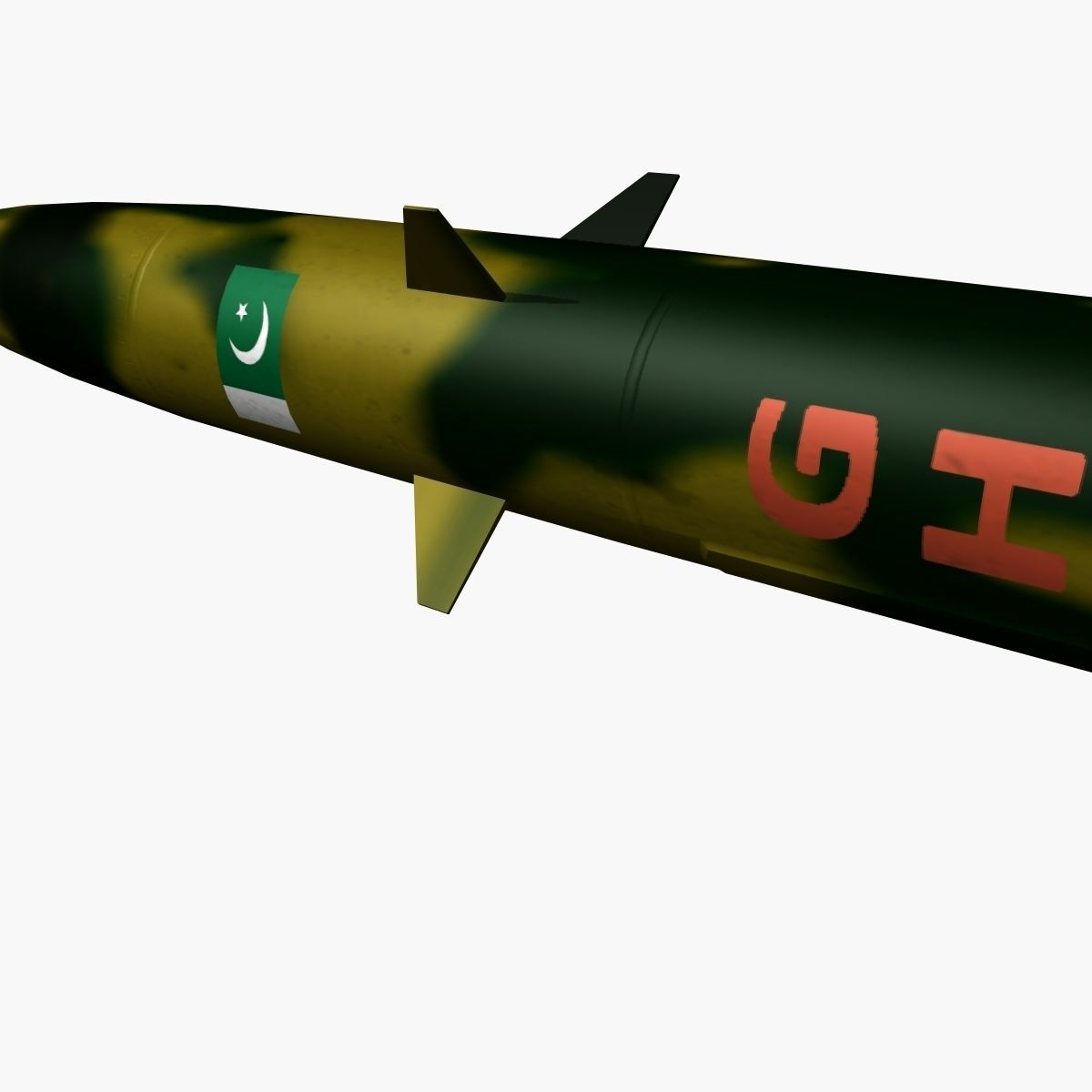 Hatf-III Ballistic Missile 3D model_5