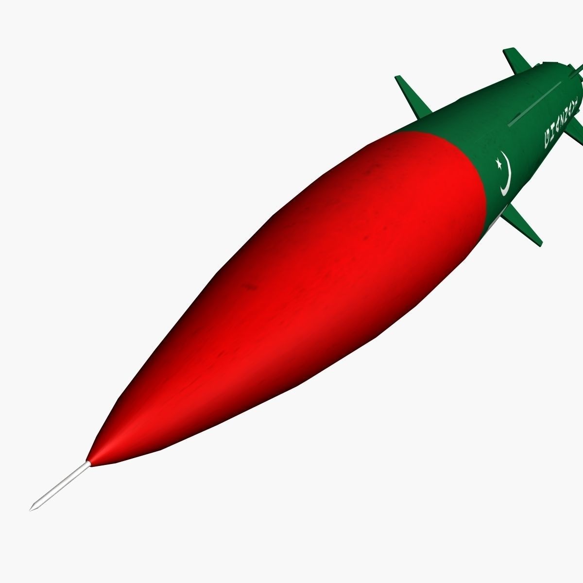Hatf-III Ballistic Missile 3D model_9