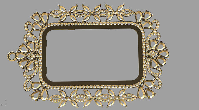Jeweled Gold Frame 3D print model