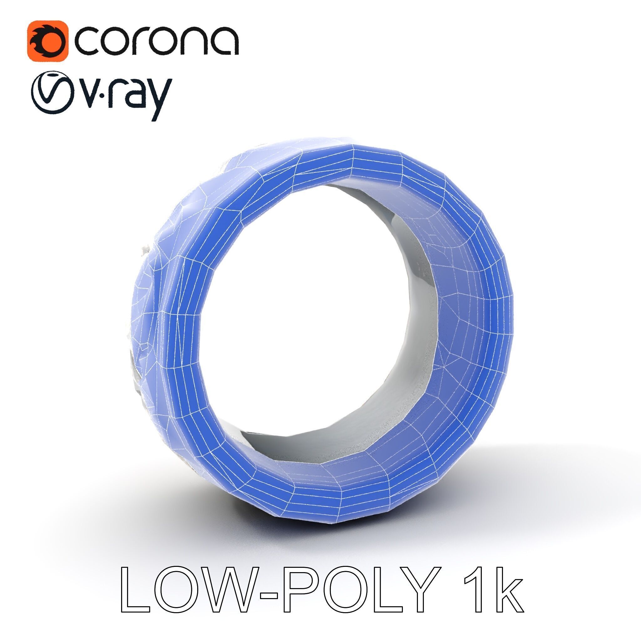 Intricate Vintage Ring Model Pack Low-poly 3D model_31