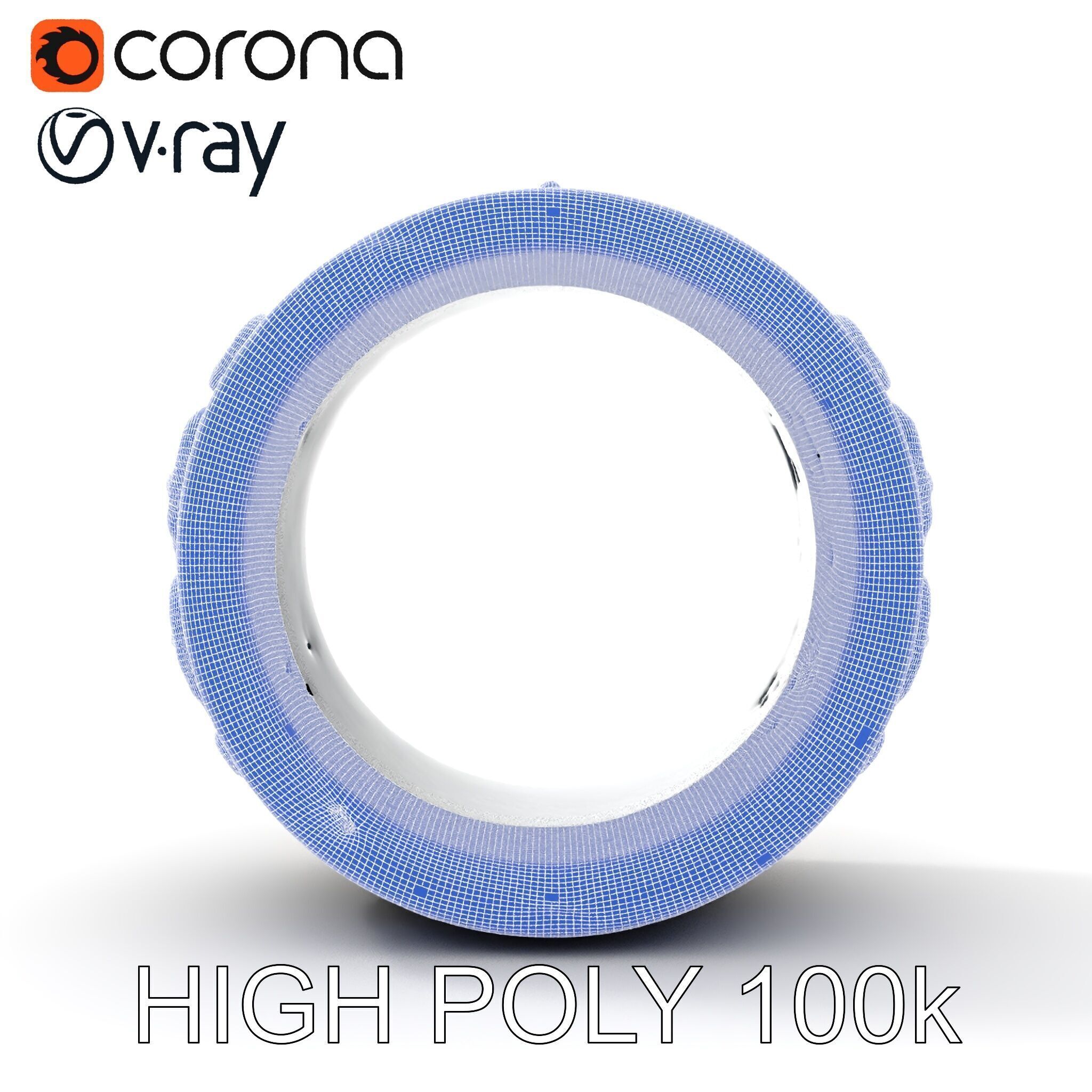 Intricate Vintage Ring Model Pack Low-poly 3D model_35