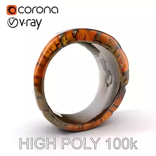 Textured Stone Ring D Model Pack