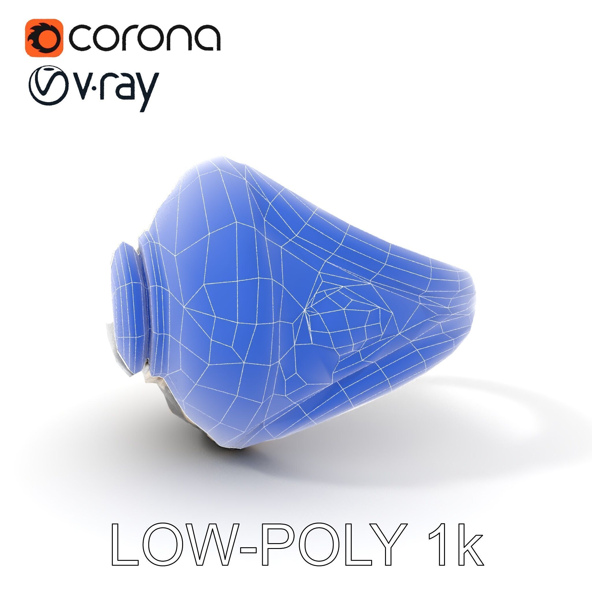 Ornate Gemstone Ring Model Pack for Jewelry Design and Visual... Low-poly 3D model_28