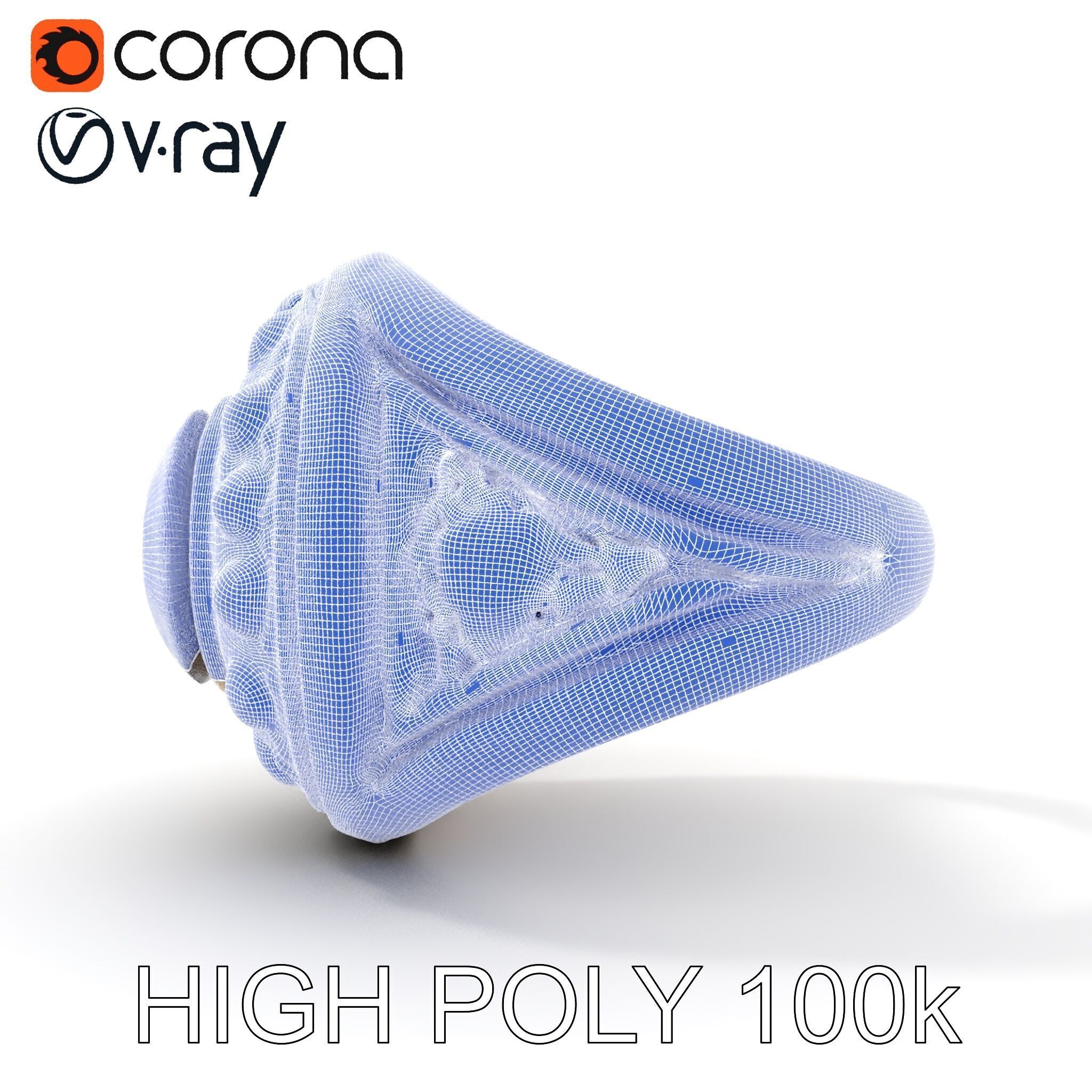 Ornate Gemstone Ring Model Pack for Jewelry Design and Visual... Low-poly 3D model_32