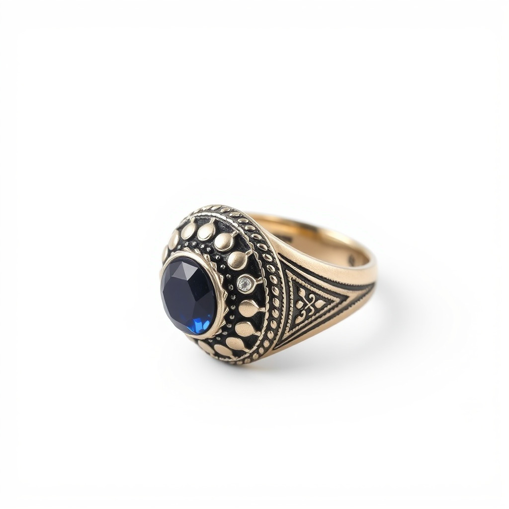 Ornate Gemstone Ring Model Pack for Jewelry Design and Visual... Low-poly 3D model_2