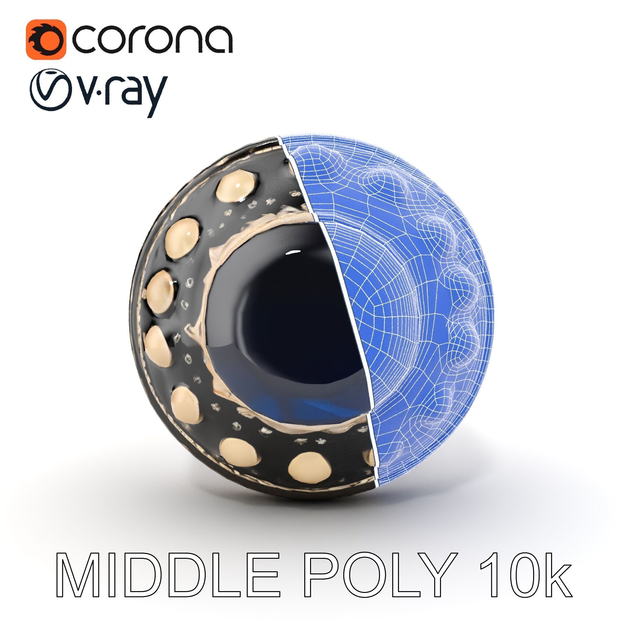 Ornate Gemstone Ring Model Pack for Jewelry Design and Visual... Low-poly 3D model_22