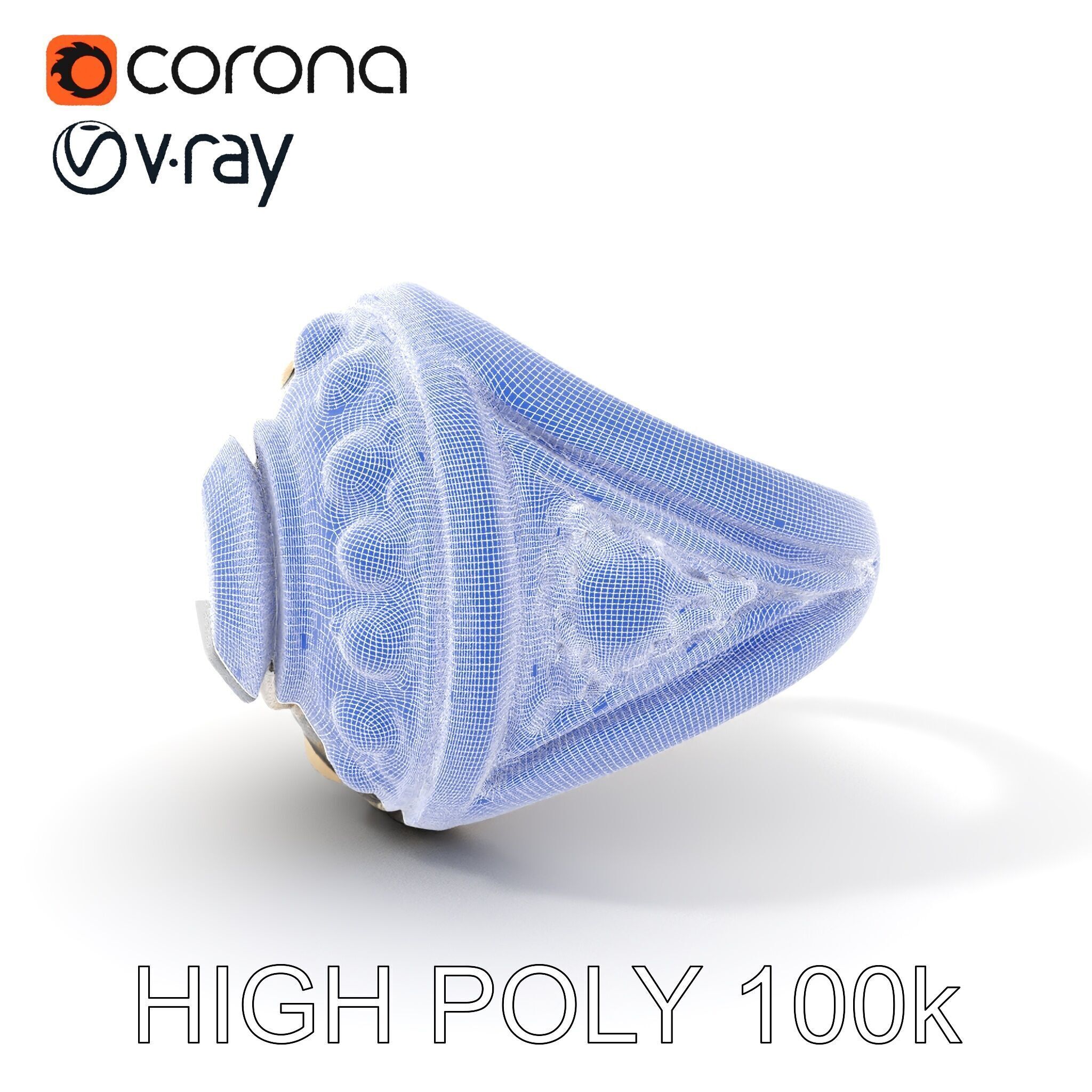 Ornate Gemstone Ring Model Pack for Jewelry Design and Visual... Low-poly 3D model_4