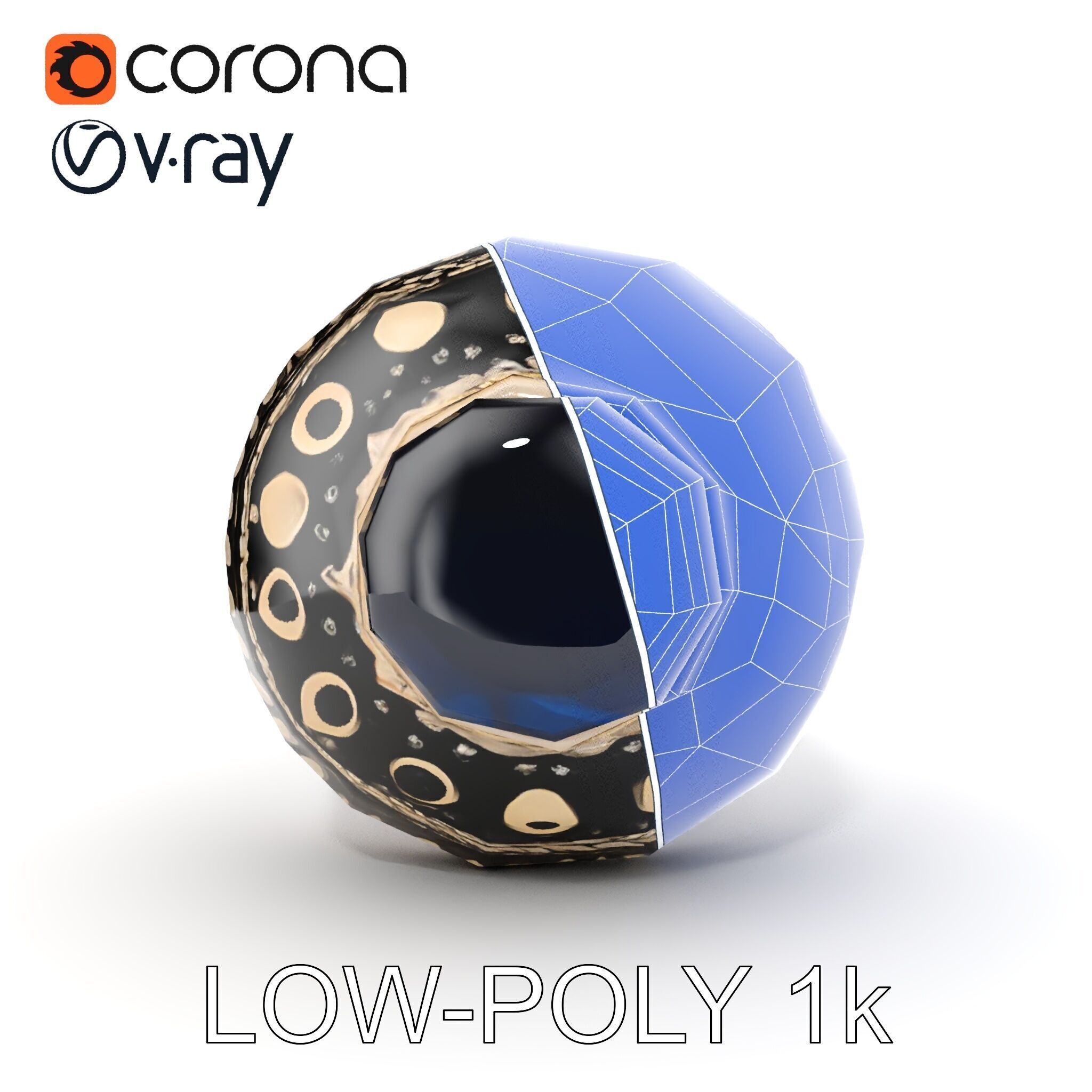 Ornate Gemstone Ring Model Pack for Jewelry Design and Visual... Low-poly 3D model_31