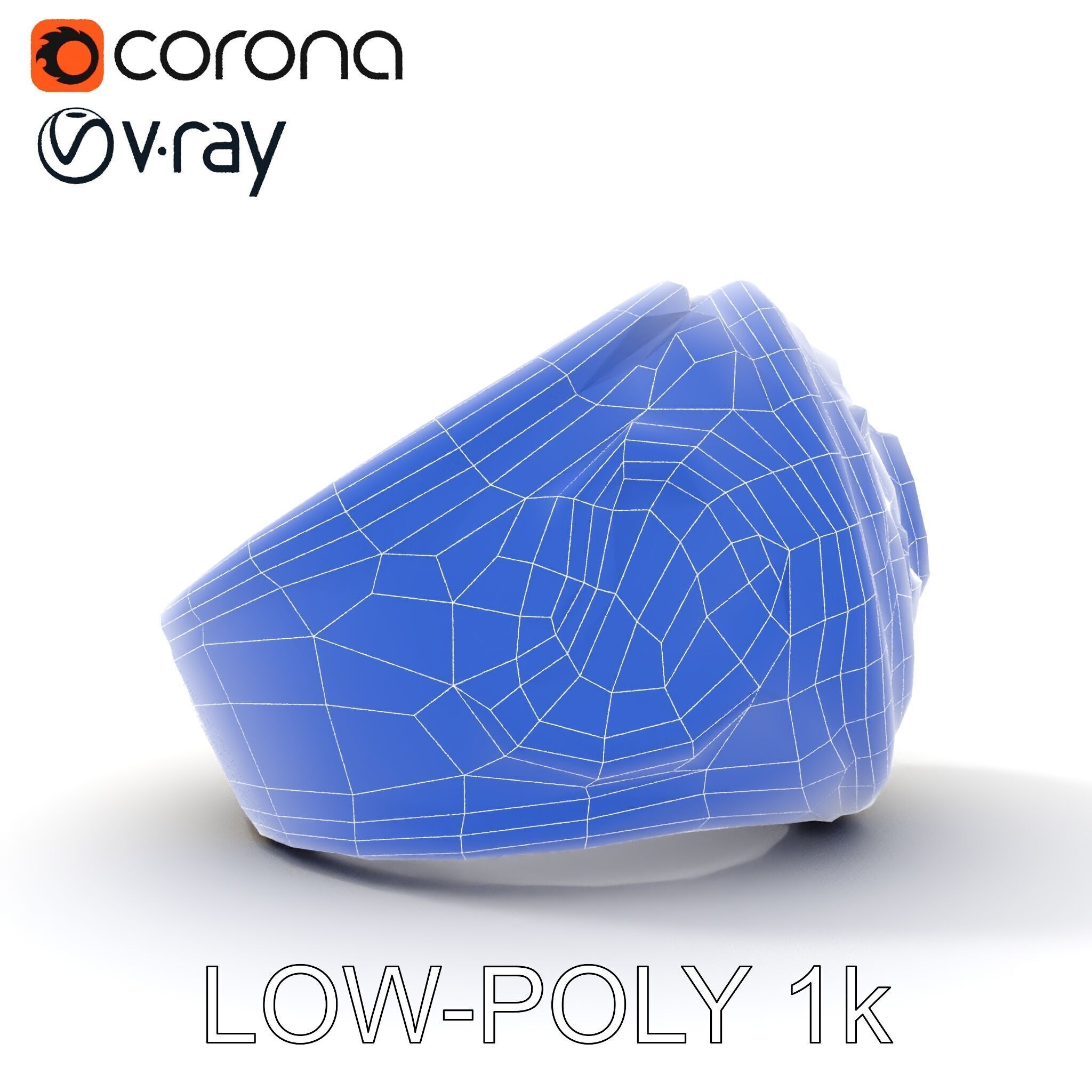 Ornate Vintage Ring Model Pack Low-poly 3D model_28