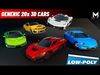 20x Low-Poly GENERIC Car PACK Low-poly 3D model_1