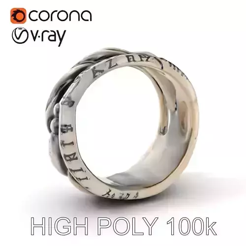 Intricate Woven Ring Model Pack with Inscription