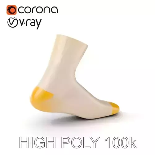 Single Sock Model Pack with Ribbed Texture