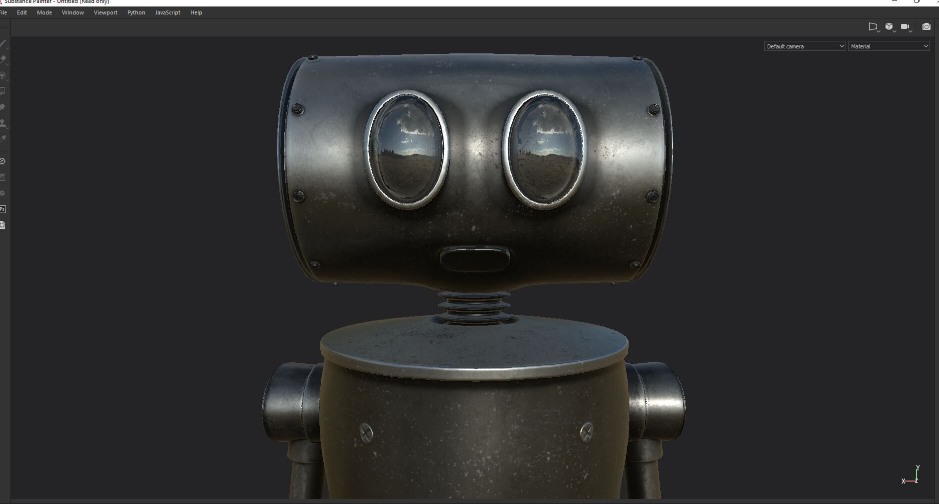 Game Ready Stylized Retro Robot Mixamo Ready Low-poly 3D model_24