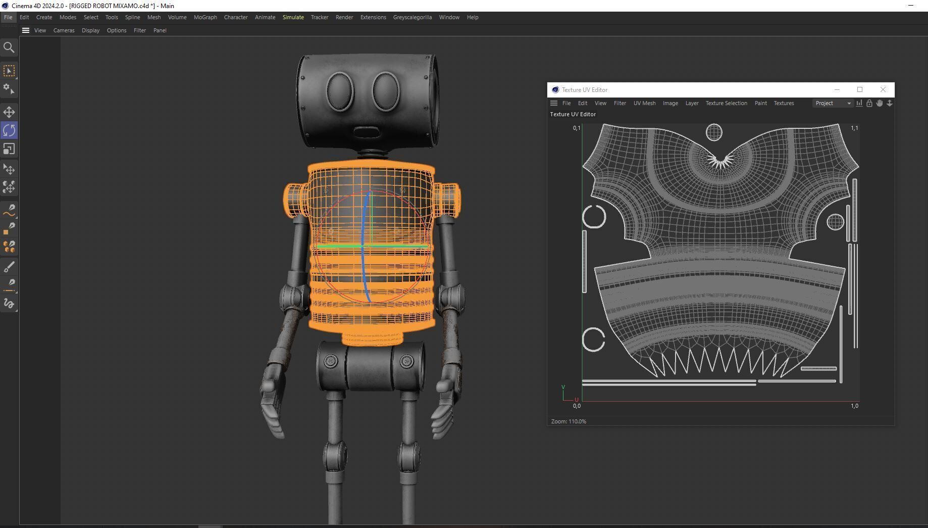 Game Ready Stylized Retro Robot Mixamo Ready Low-poly 3D model_18