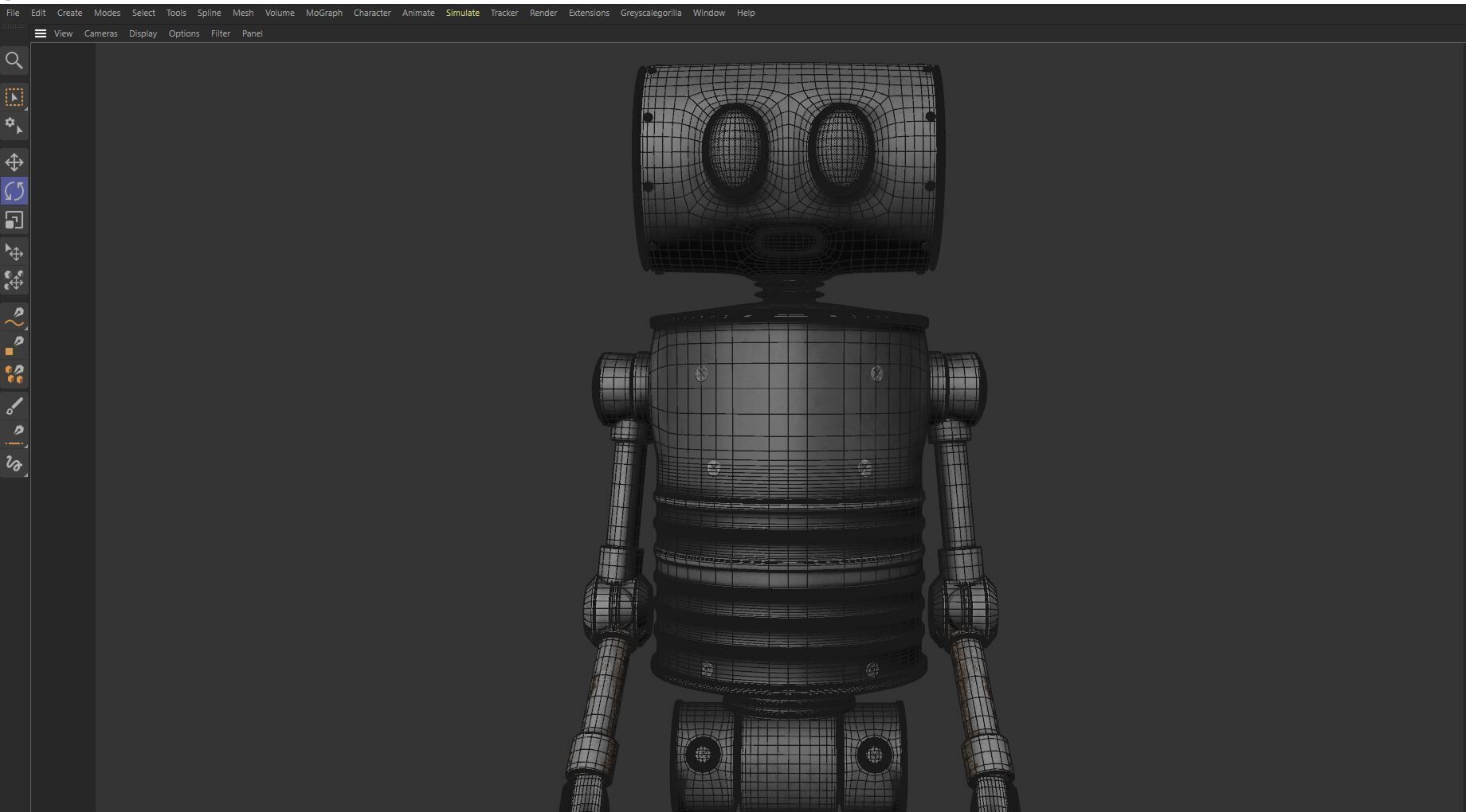 Game Ready Stylized Retro Robot Mixamo Ready Low-poly 3D model_15