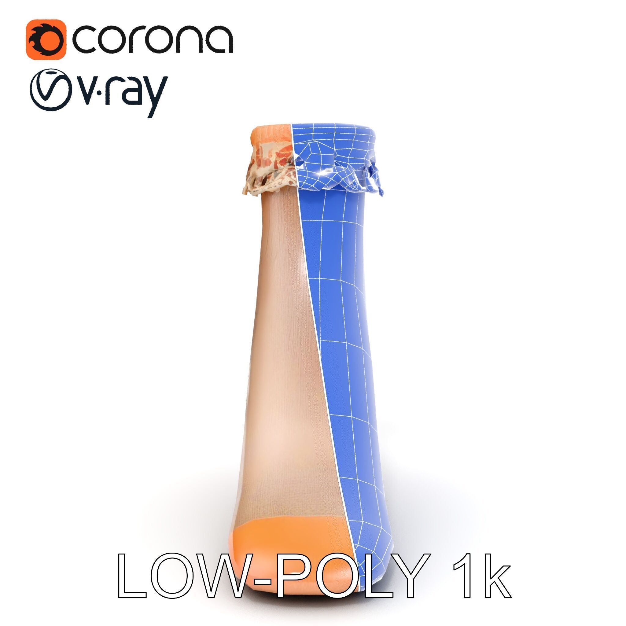 Lace Ankle Sock Model Pack Low-poly 3D model_29