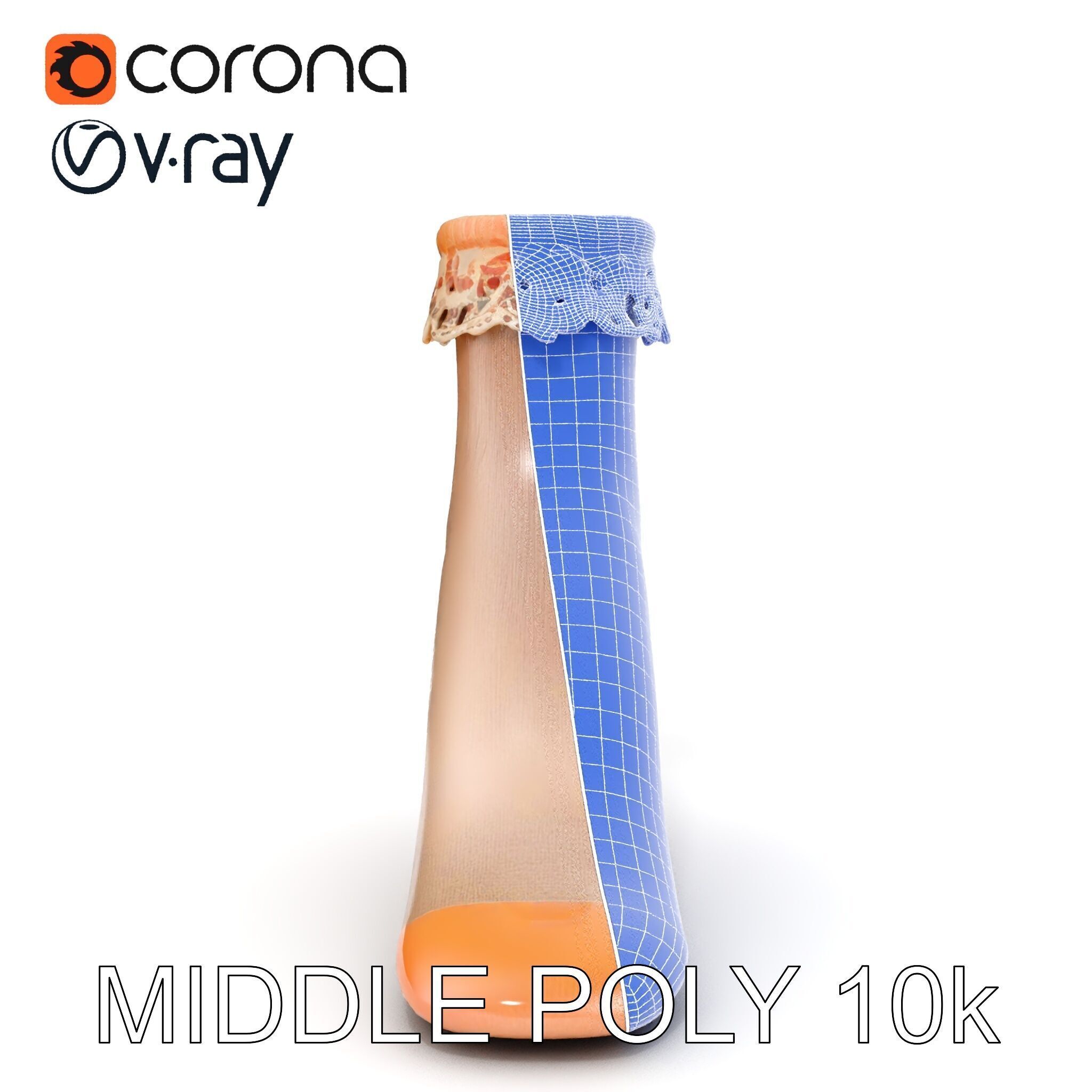 Lace Ankle Sock Model Pack Low-poly 3D model_22