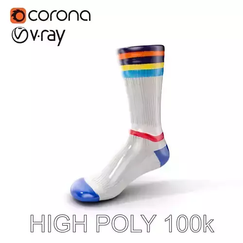 Colorful Striped Sock Model Pack