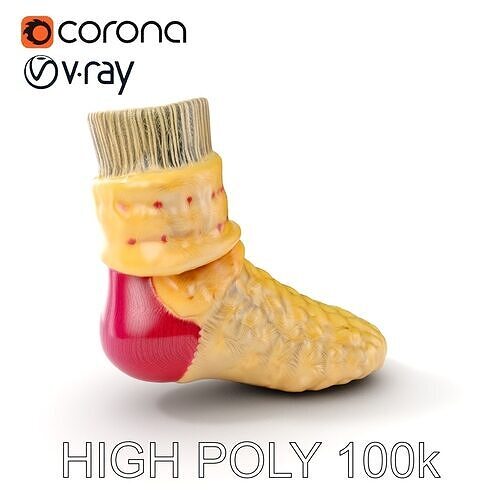 Cozy Fluffy Sock D Model Pack Low-poly 3D model