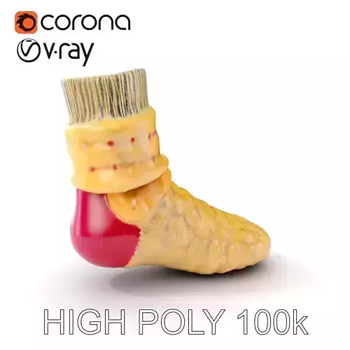 Cozy Fluffy Sock D Model Pack Low-poly 3D model
