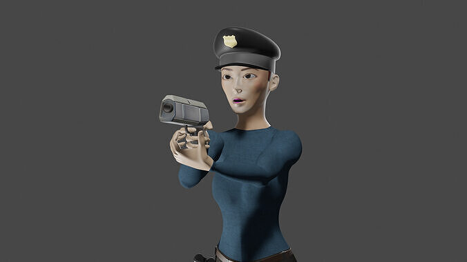 Female Cop 3D model