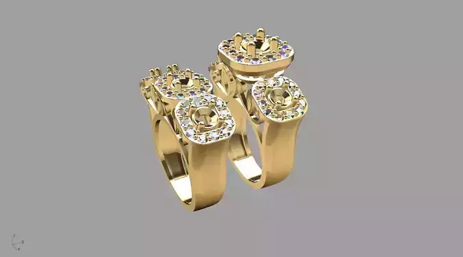 Golden Halos of Light 3D print model