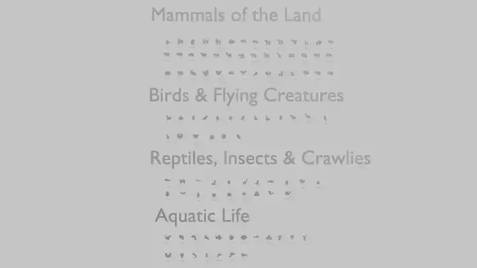 Creatures Emoji Pack 3D Printable 100 Unique Emojis