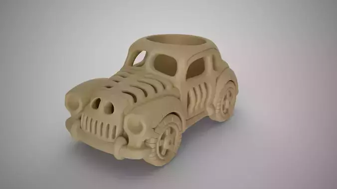 Skeleton Car Pen Holder 3D print model