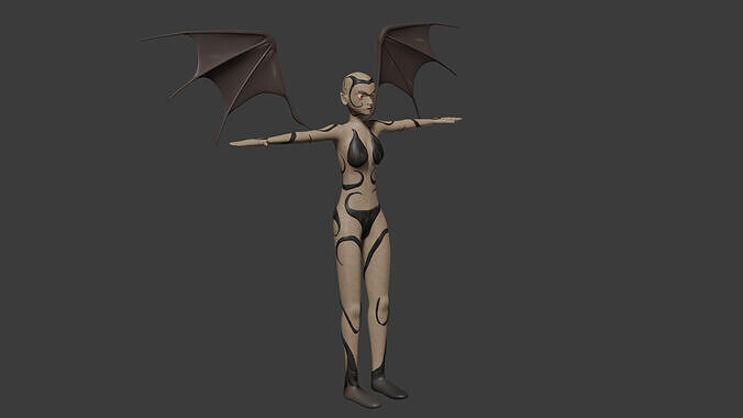 Female Demon Boss 3D model