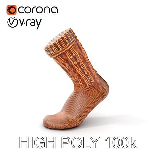 Textured Knit Sock D Model Pack Texture