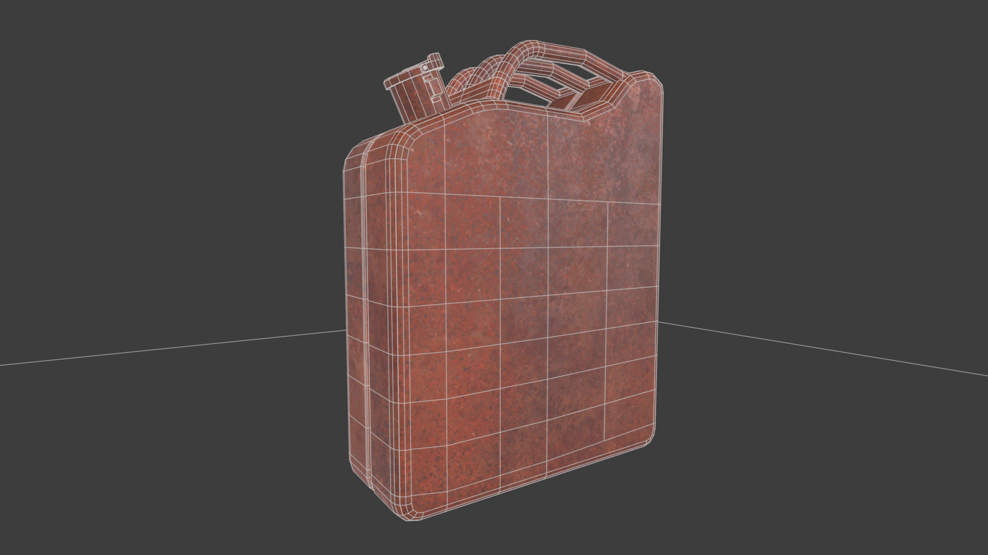 Realistic Gas Can Low-poly 3D model_8