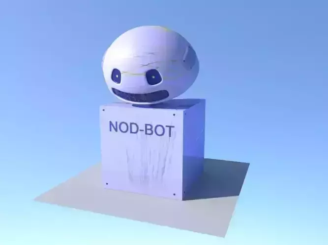 NodBot nod bot Low-poly 3D model