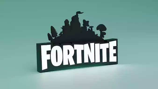 Fortnite LED letters  3D print model